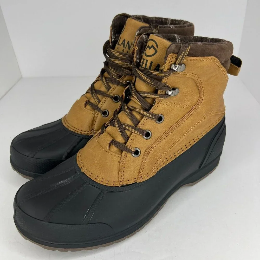 Magellan Outdoor Mens 163995 Brown Leather Lace Up Ankle Size 8D Hiking Boots